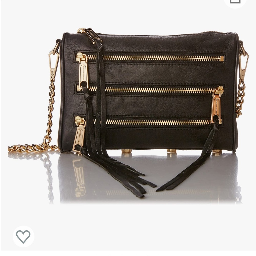 NWT Rebecca Minkoff Women's Mini 5 Zip Bag - Black
